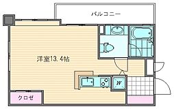 シーフォート香椎浜 ワンルームの間取図画像