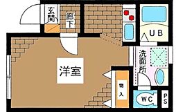 クレール・レヴ 1階1Kの間取り
