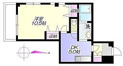 ストーク立川 2DKの間取図画像