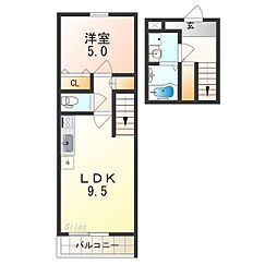 フジパレススリーハーブズ中百舌鳥町一丁 1LDKの間取図画像