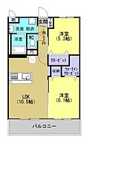 WestHills 2LDKの間取図画像