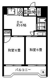 マック浅田コート 2DKの間取図画像