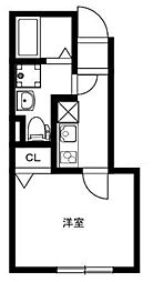 CREAL高田馬場 地下1階1Kの間取り