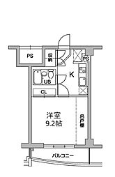 Ｔｓ　ｇａｒｄｅｎ稲城1 2階1Kの間取り
