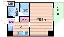 Osaka Metro長堀鶴見緑地線 今福鶴見駅 徒歩10分の賃貸マンション 3階1Kの間取り