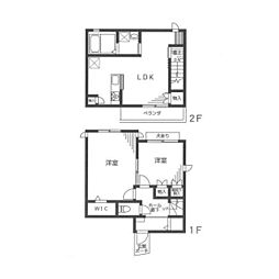 バルコンソア 2LDKの間取図画像