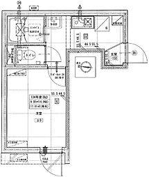 ソラナテラス舎人 1Kの間取図画像