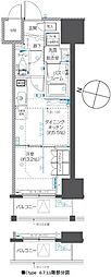 ズーム本郷 1DKの間取図画像