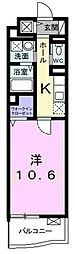 エクセレントクローバー 1Kの間取図画像