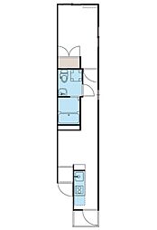JR京浜東北・根岸線 大森駅 徒歩6分の賃貸マンション 3階1LDKの間取り