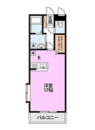 フェロー★風 ワンルームの間取図画像