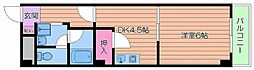 メゾン城北 1DKの間取図画像