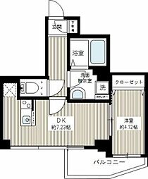 HY'sYOKOHAMALIGARE 1DKの間取図画像