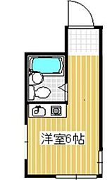 スリーウッド成増 1階ワンルームの間取り