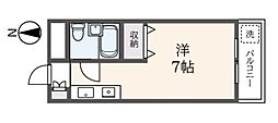 アネックス武蔵台 ワンルームの間取図画像