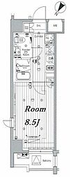 MAKES浅草イースト 1Kの間取図画像