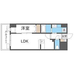 シンセラティ薬院 1LDKの間取図画像