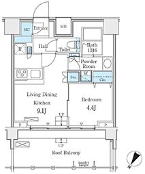 NL新中野レジデンス 10階1LDKの間取り