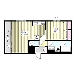 サン ラポルテ 1LDKの間取図画像