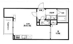 Jack sunashindenI 3階1LDKの間取り
