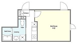 SOLASIA residence 高円寺II 3階1Kの間取り