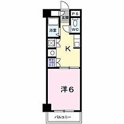 クライム・ラビーン 1Kの間取図画像
