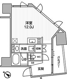 ニド巣鴨 ワンルームの間取図画像