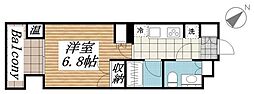 マイネシュロッス四谷 1Kの間取図画像