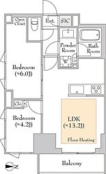 ルミーク錦糸町 300 2LDKの間取図画像