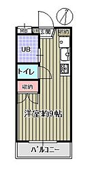 リリーフ大濠西 ワンルームの間取図画像