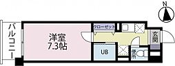 パルティーレ箱崎 1Kの間取図画像