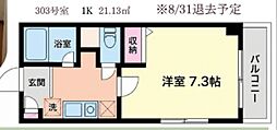 ベルデン日本橋 1Kの間取図画像