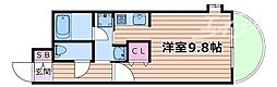 パルドミール 1Kの間取図画像