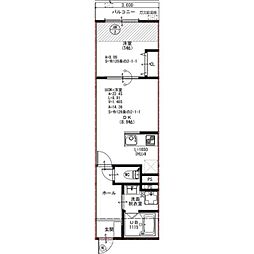 EIJU牧野駅前A 1LDKの間取図画像