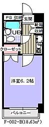 ダイニチ館F2 1Kの間取図画像