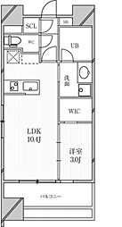 GRAN PASEO明大前 4階1LDKの間取り