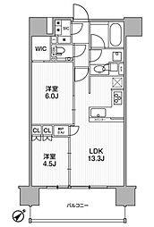 ディームス渋谷本町 2LDKの間取図画像