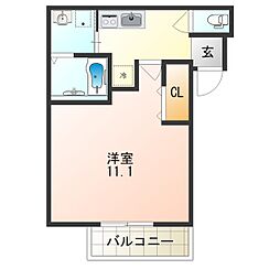 フジパレス吹田3番館 1Kの間取図画像