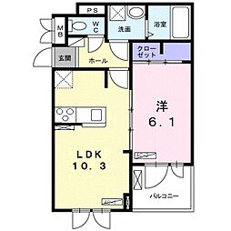 アベニール(温水西1) 1階