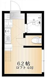 AZEST-RENT羽田IX 2階ワンルームの間取り