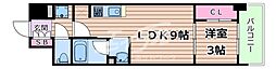 リビオメゾン新大阪 1LDKの間取図画像