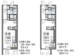アルバーロ原宿 ワンルームの間取図画像