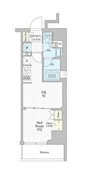 REFRAME 5 Iriya 7階1DKの間取り
