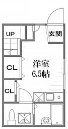 ダンズM中野 1階ワンルームの間取り