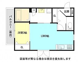 フォレストヴィラ今宿2 1LDKの間取図画像