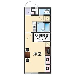 南海加太線 東松江駅 徒歩17分の賃貸アパート 1階1Kの間取り