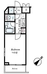ルーブル小竹向原 1階1Kの間取り