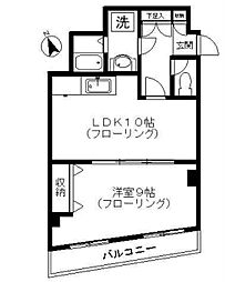 JR中央線 吉祥寺駅 徒歩4分の賃貸マンション 2階1LDKの間取り