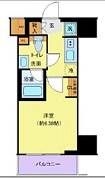 プレール・ドゥーク川口並木 1Kの間取図画像