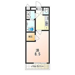 フジパレス吹田ウエスト1番館 1Kの間取図画像